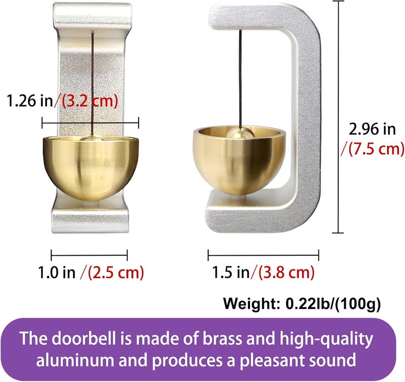 Cizenal Shopkeepers Bell for Door Opening, Door Chime for Business When Entering, Easy to Install Magnetic Doorbell, Unique Business Decorations and Entrance Hanging Decorations- Creative Gift (Silver) - Image 2